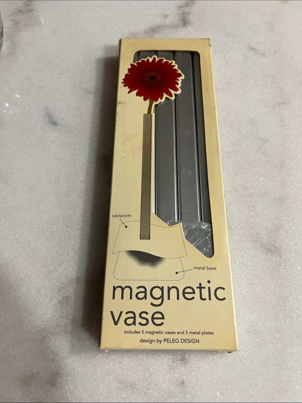 Vintage Decor Craft Inc Magnetic Vase Set of 5 Sleek Modern NIB